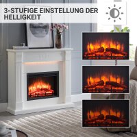 Elektrokamin BALDERIA Hikaru - Standkamin, Heizung 2000 W - Weiß