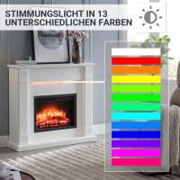 Elektrokamin BALDERIA Hikaru - Standkamin, Heizung 2000 W - Weiß