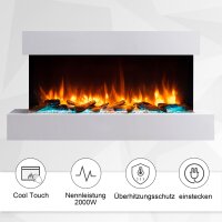 Elektrokamin BALDERIA Ignis - Wandkamin - weiss