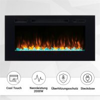 BALDERIA Fiamma 40 (schwarz) | Elektro-Einbaukamin