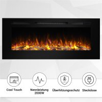 BALDERIA Fiamma 48 (schwarz) | Elektro-Einbaukamin