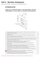 Right support panel K for Fireplace Mantel MT222B