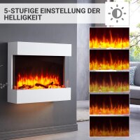 Elektrokamin BALDERIA Alva - Wandkamin, 2000 W - Weiß