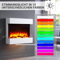 Elektrokamin BALDERIA Alva - Wandkamin, 2000 W - Weiß