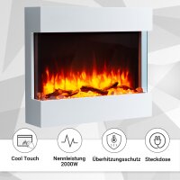 Elektrokamin BALDERIA Alva - Wandkamin, 2000 W - Weiß