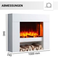 Elektrokamin BALDERIA Naran - Standkamin - Weiss