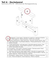 Deckelpanel A zu Kaminsims MT173F weiss