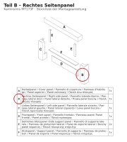 Rechtes Seitenpanel B zu Kaminsims MT173F weiss