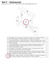 Stuetzpanel F zu Kaminsims MT173F weiss