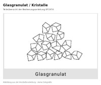 Glass granules, crystals for an electric fireplace unit