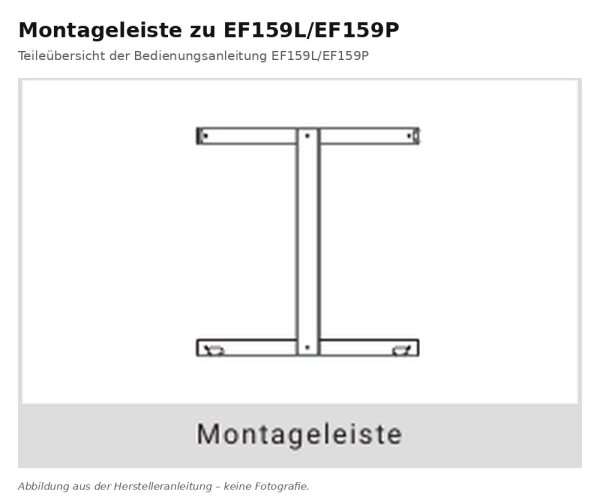 Montageleiste zu Elektrokamin EF159L und EF159P
