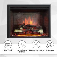 Elektrokamin BALDERIA Calida 33 - Einbaukamin - Schwarz