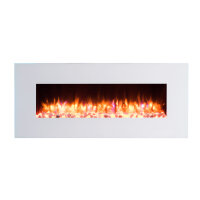 Elektrokamin BALDERIA Yoash - Wandkamin, Heizung 2000 W - Weiß