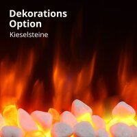 Elektrokamin BALDERIA Yoash - Wandkamin, Heizung 2000 W - Weiß