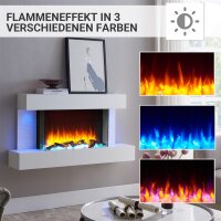 Elektrokamin BALDERIA Aieda - Standkamin, Heizung 2000 W - Weiß