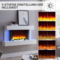 Elektrokamin BALDERIA Aieda - Standkamin, Heizung 2000 W - Weiß