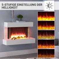 Elektrokamin BALDERIA Aidan, Elektro-Wandkamin, 2000W - Weiss