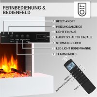 Elektrokamin BALDERIA Aidan, Elektro-Wandkamin, 2000W - Weiss