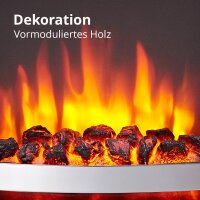 Elektrokamin BALDERIA Cosmo - Kaminofen, 2000 W -  Schwarz/Chrom