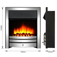 Elektrokamin BALDERIA Cosmo - Kaminofen, 2000 W -  Schwarz/Chrom