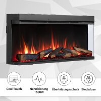Elektrokamin BALDERIA Athena smart 44 - Einbaukamin - Schwarz