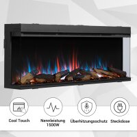 Elektrokamin BALDERIA Athena smart 52 - Einbaukamin - Schwarz
