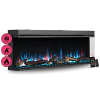 Elektrokamin Einbaukamin BALDERIA Athena 60 – Heizung bis 1500 W, schwarz