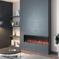 Elektrokamin Einbaukamin BALDERIA Athena 60 – Heizung bis 1500 W, schwarz