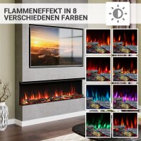 Elektrokamin Einbaukamin BALDERIA Athena 60 – Heizung bis 1500 W, schwarz