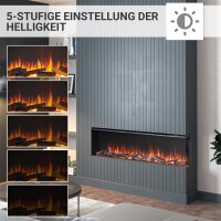 Elektrokamin Einbaukamin BALDERIA Athena 60 – Heizung bis 1500 W, schwarz