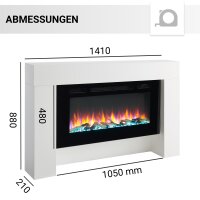 Elektrokamin BALDERIA Herkules - Standkamin - Weiss