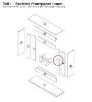 Rechtes Frontpanel innen I zu Kaminsims MT119A neue Version