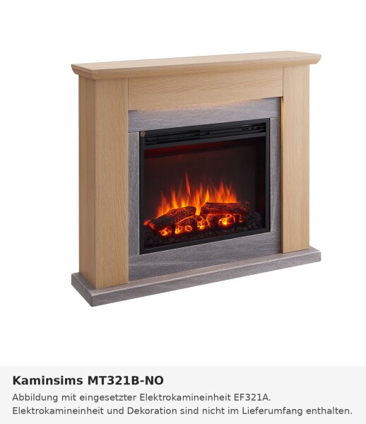 Kaminsims MT321B helle Eiche (kombinierbar mit EF321A)