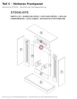 Rear front panel C for Fireplace Mantel MT222A (new version)