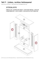 Left/right side panel F for Fireplace Mantel MT222A (new...