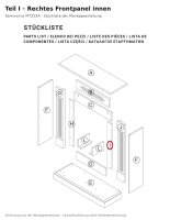 Right inner front panel I for Fireplace Mantel MT222A...