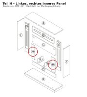 Linkes, rechtes inneres Panel H zu Kaminsims MT119C neue...