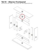 Oberes Frontpanel B zu Kaminsims MT160B neue Version