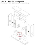 Unteres Frontpanel D zu Kaminsims MT160B neue Version
