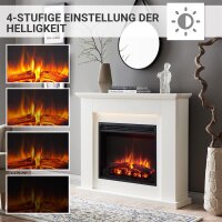 Elektrokamin BALDERIA Hektor - Standkamin, Heizung 2000 W - Weiß