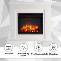 Elektrokamin BALDERIA Hektor - Standkamin, Heizung 2000 W - Weiß