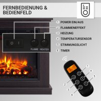 BALDERIA Phanos (dunkle Eiche) | Elektro-Standkamin