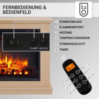 BALDERIA Phanos (helle Eiche) | Elektro-Standkamin