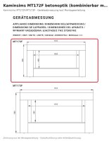 Kaminsims MT172F betonoptik (kombinierbar mit EF172D)