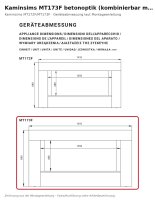 Fireplace mantel MT173F concrete look (compatible with...