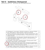 Seitliches Stuettzpanel E zu Kaminsims MT172F weiss
