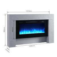 BALDERIA Herkules (betonoptik) | Elektro-Standkamin