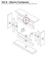 Oberes Frontpanel B zu Kaminsims MT160F