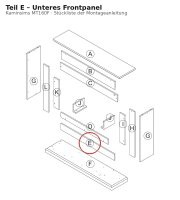 Unteres Frontpanel E zu Kaminsims MT160F