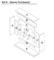 Oberes Frontpanel B zu Kaminsims MT119F